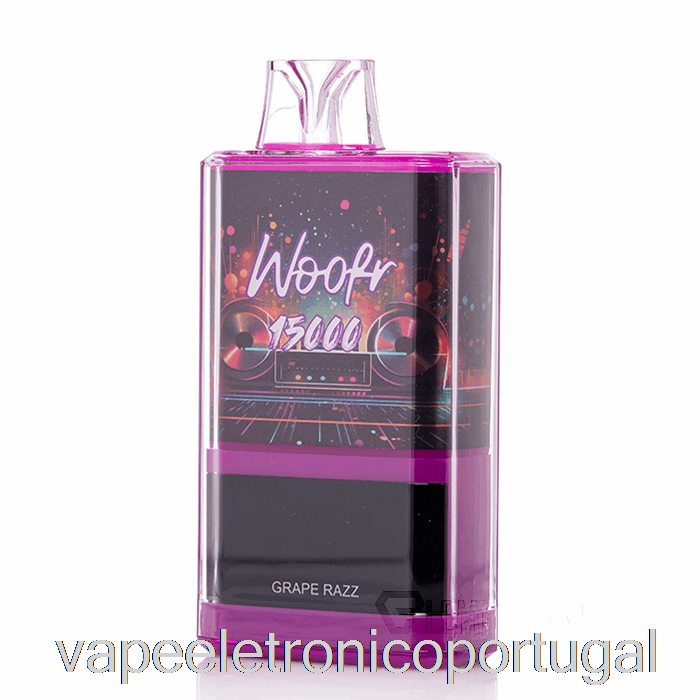 Vape Eletrônico Woofr 15000 Descartável Grape Razz
